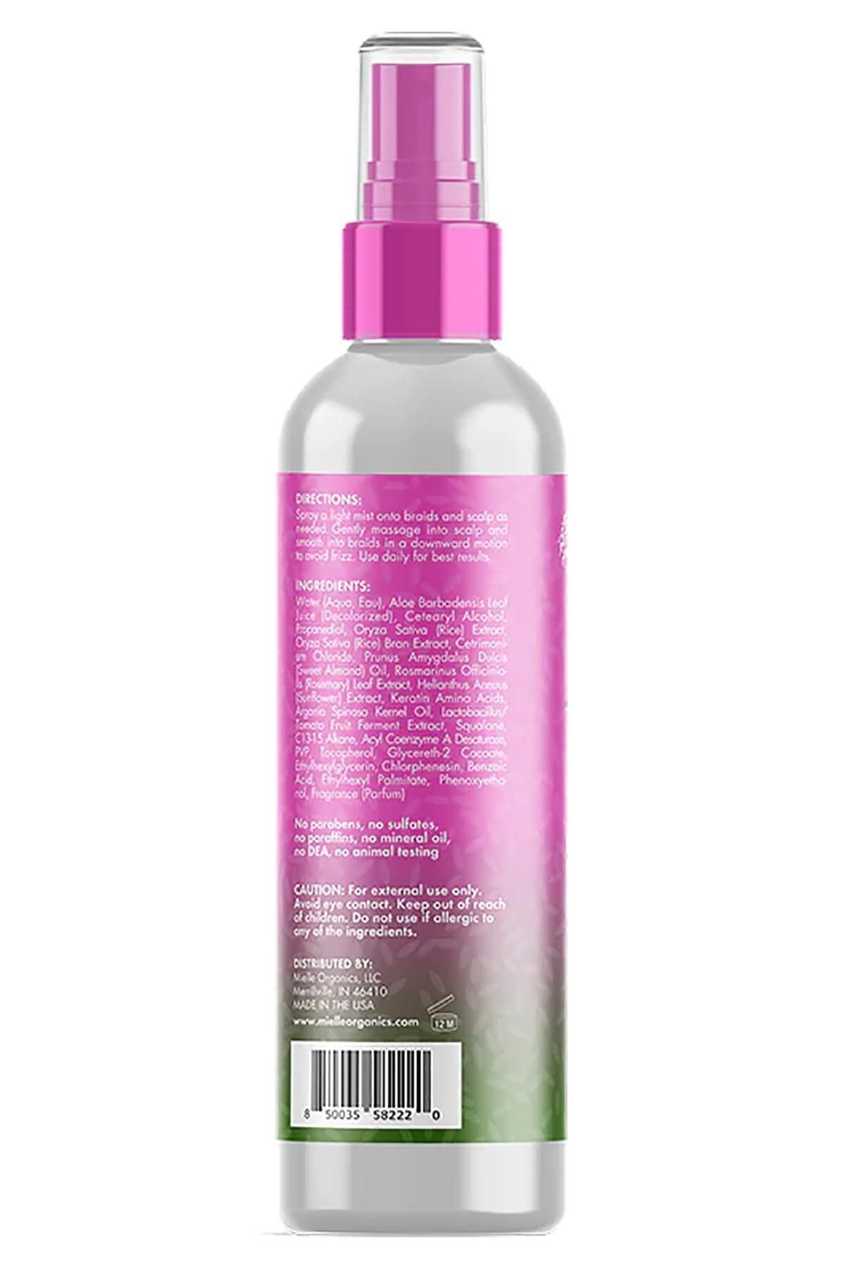 Mielle Rice Water & Aloe braid hair-solution image for detangling and hydration.
