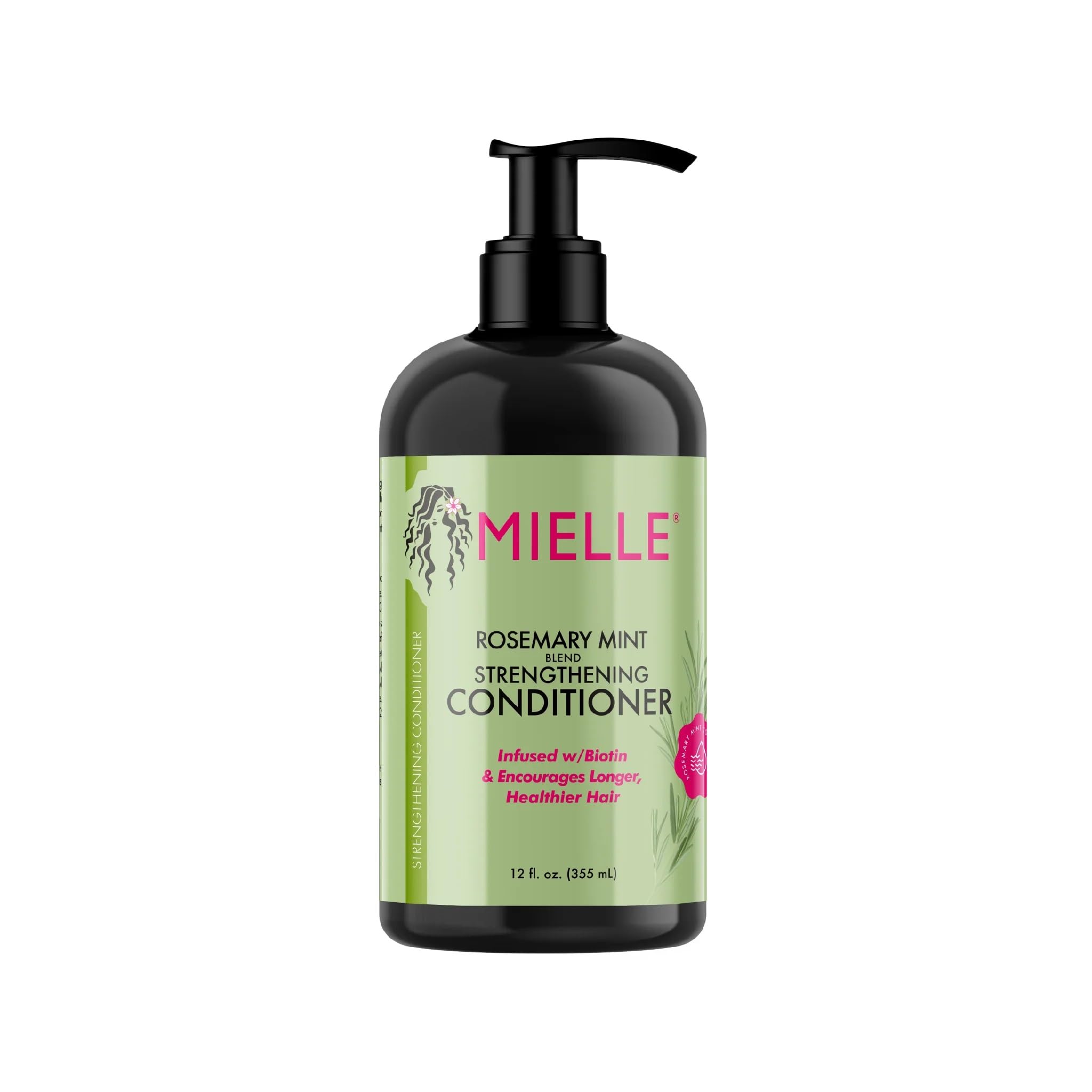 Mielle Rosemary Mint Biotin ingredients glimpse highlights nourishing biotin blend.