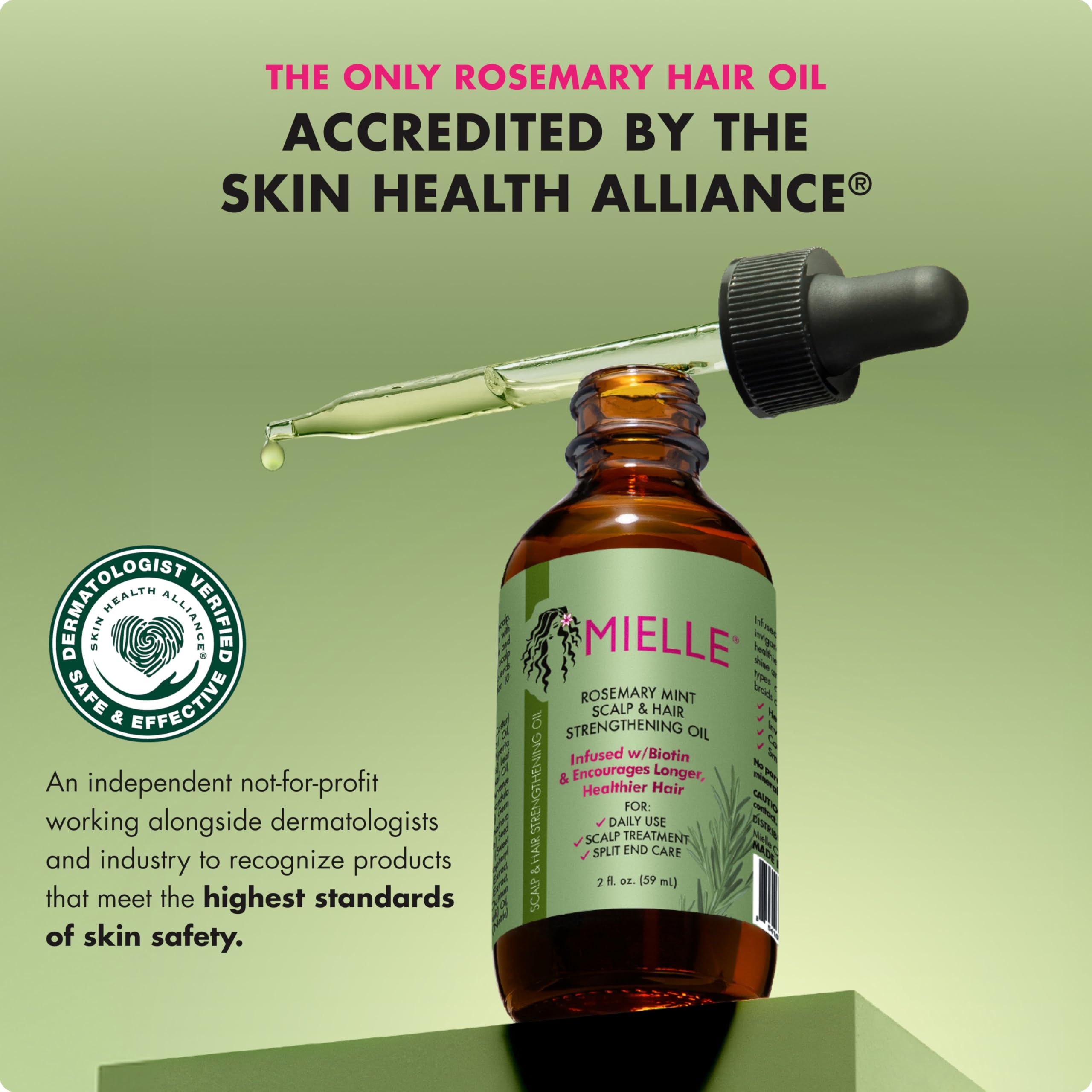 Mielle Organics applied to scalp demonstrating soothing stimulation and hydration