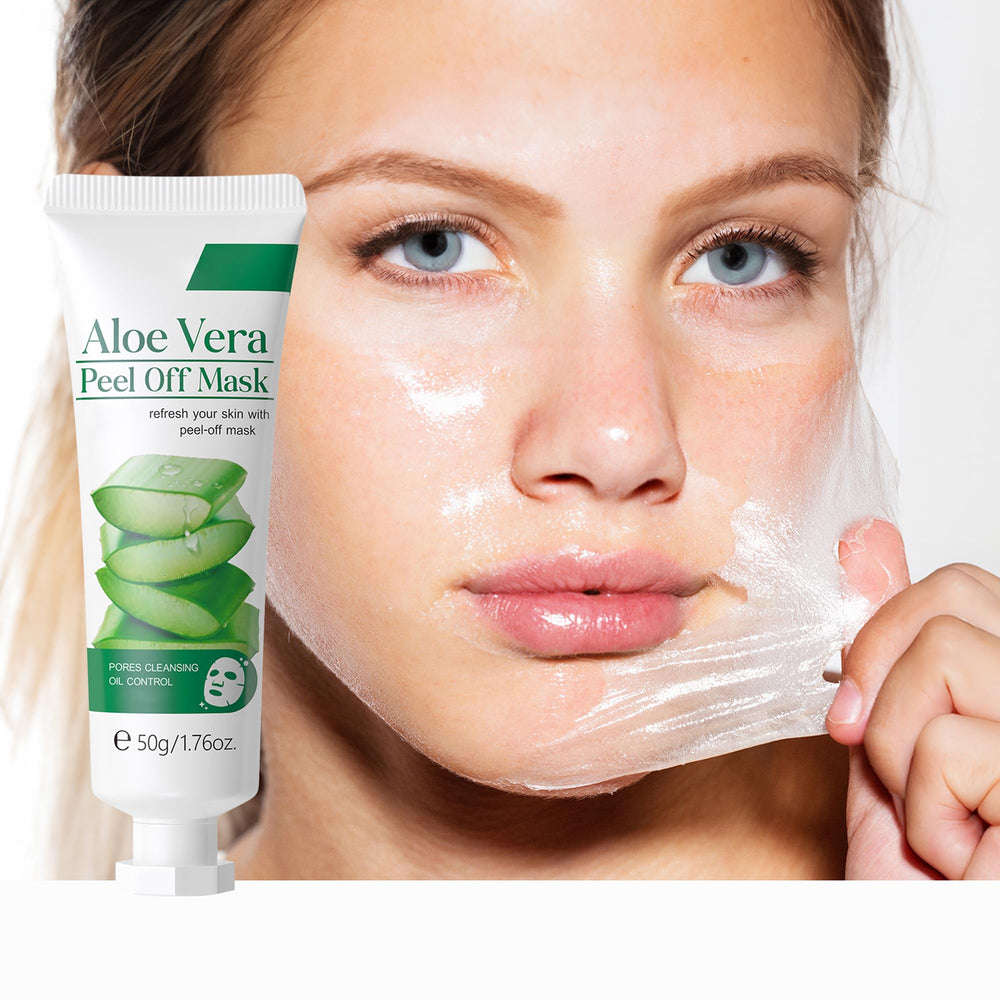 MIESCHER Aloe Vera Gel Mask application demonstrates fast-absorbing moisture for refreshed skin.