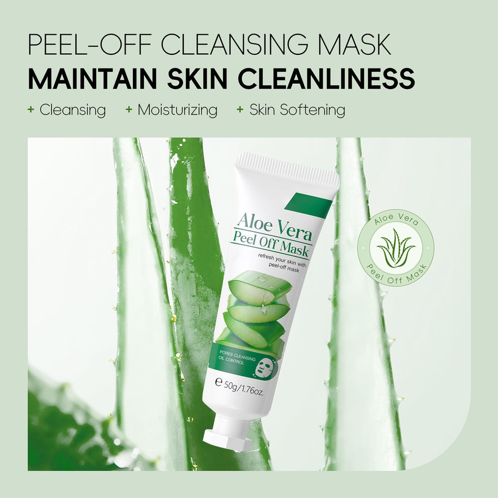 MIESCHER Aloe Vera Gel Mask before-after captures skin brightening after use.