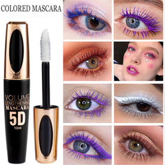MIESCHER White Mascara application close-up with smooth, clump-free glide.