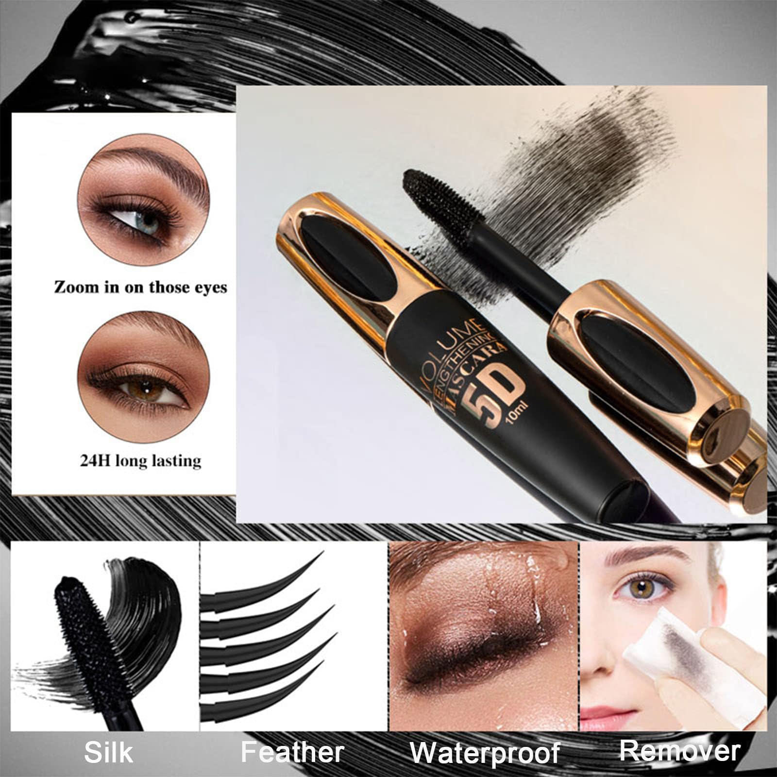 MIESCHER White Mascara remover-friendly clean-up with ordinary makeup remover.