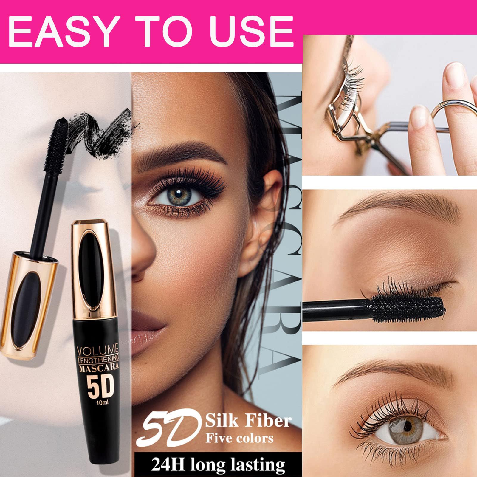 MIESCHER White Mascara on model for performance-ready color.