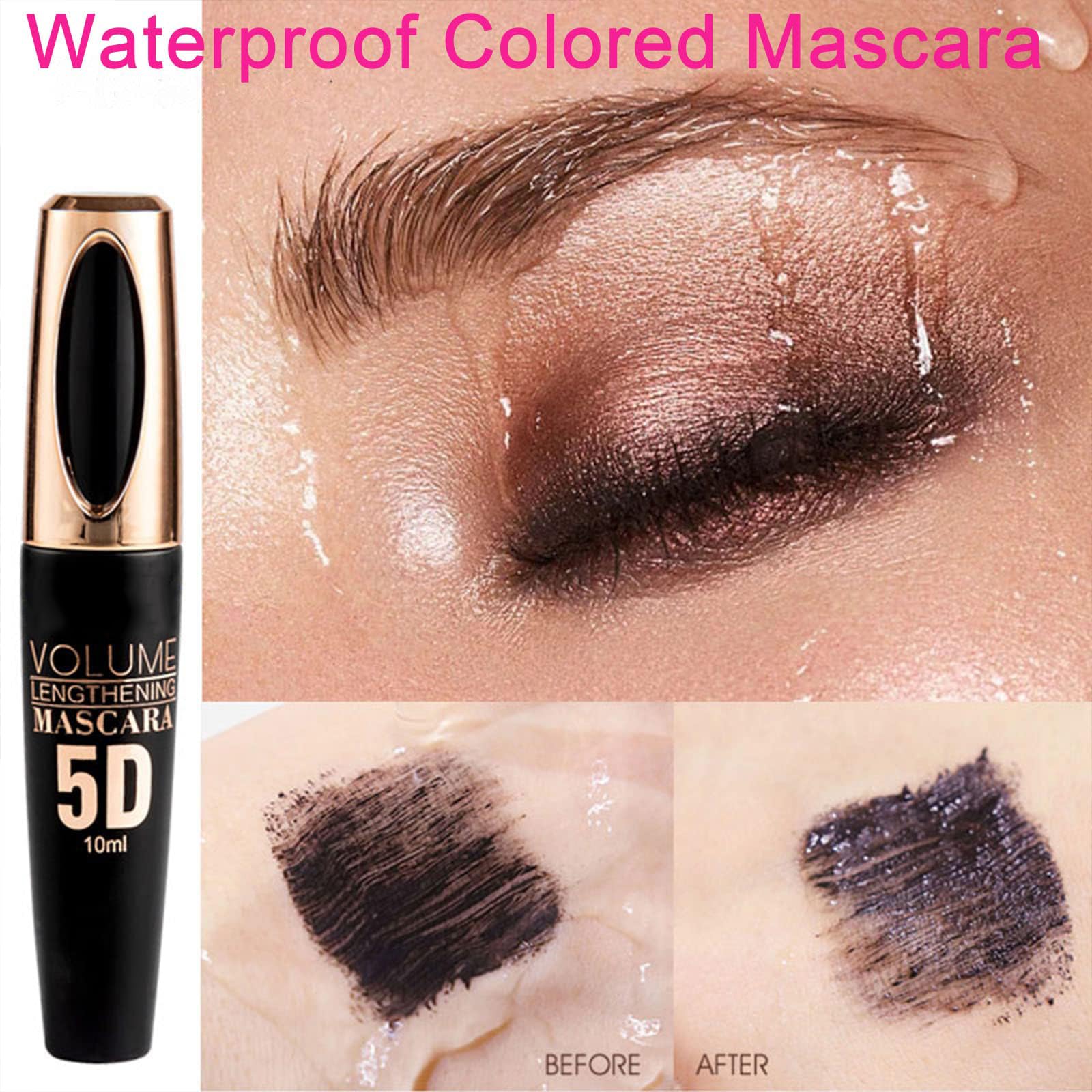 MIESCHER White Mascara wand angled view highlighting precise curling control.