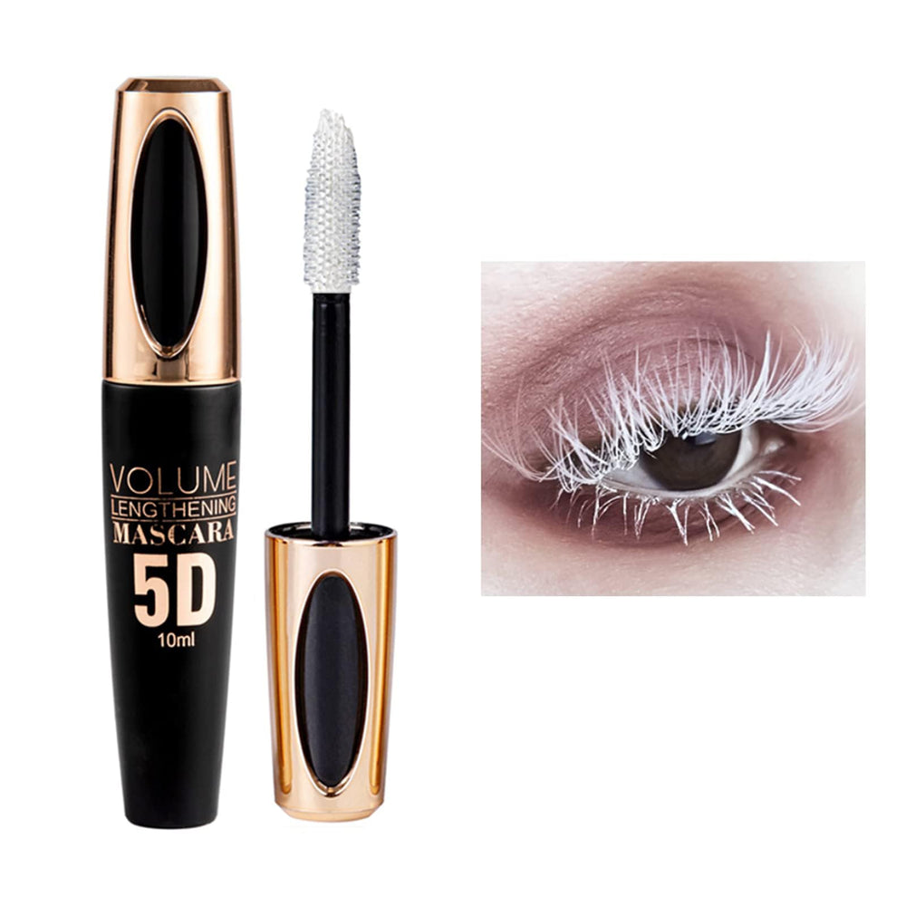 MIESCHER White Mascara waterproof brush close-up for defined lashes.