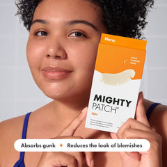 Mighty Patch Chin Patch XL on chin application demonstrates secure, comfortable wear during movement.