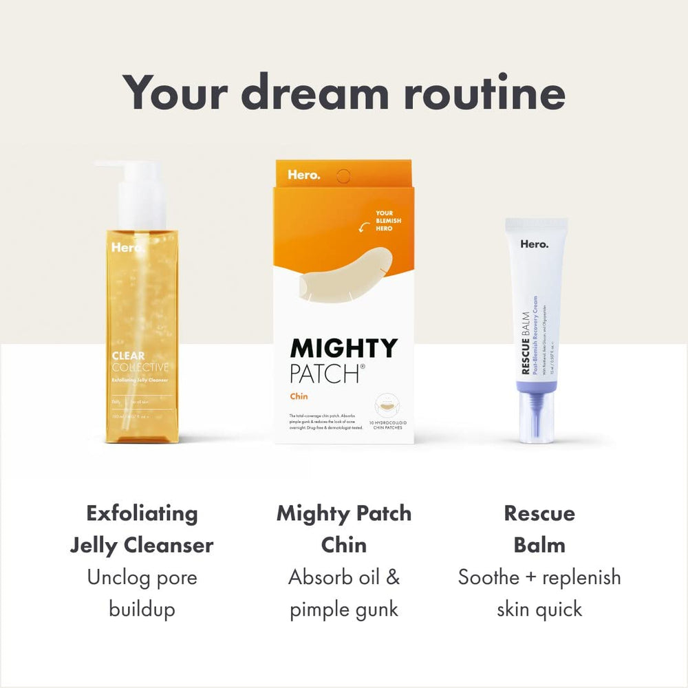 Mighty Patch Chin Patch XL ideal for overnight use to simplify blemish care.