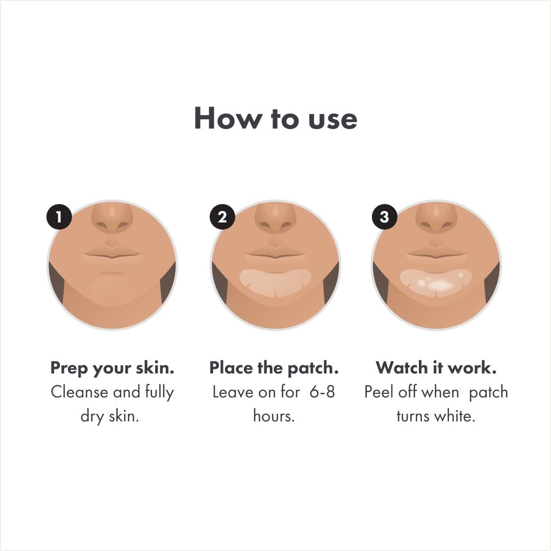 Mighty Patch Chin Patch XL stays in place even with talking and facial movement.