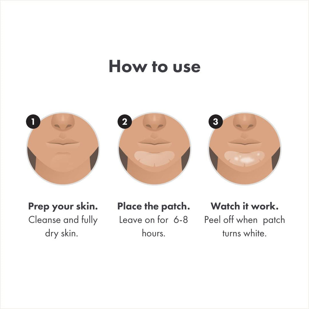 Mighty Patch Chin Patch XL stays in place even with talking and facial movement.