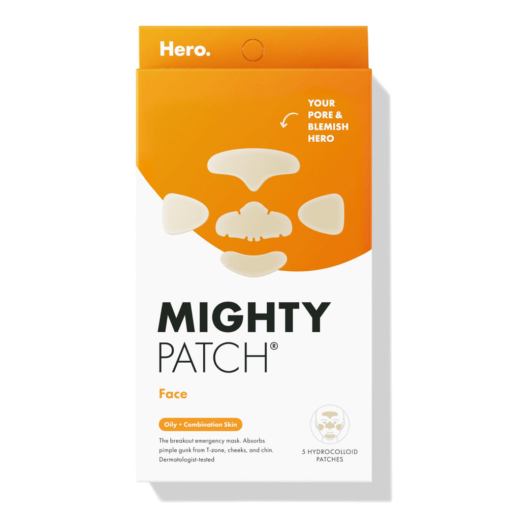 Mighty Patch Face XL forehead patch provides extended coverage overnight.