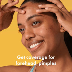 Mighty Patch Forehead contoured-fit demonstrates skin-hugging design for tricky brow areas.