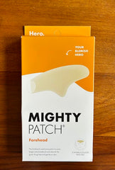 Mighty Patch Forehead hydrocolloid absorption visualizes gunk and oil uptake.