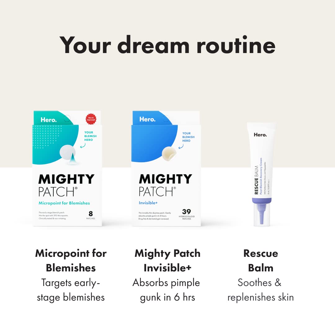 Mighty Patch Invisible+ adhesive stays secure during daily activities.