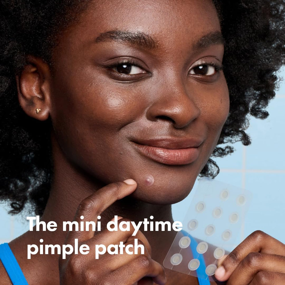Mighty Patch Mini Invisible+ on skin demonstrates daytime discreet wear