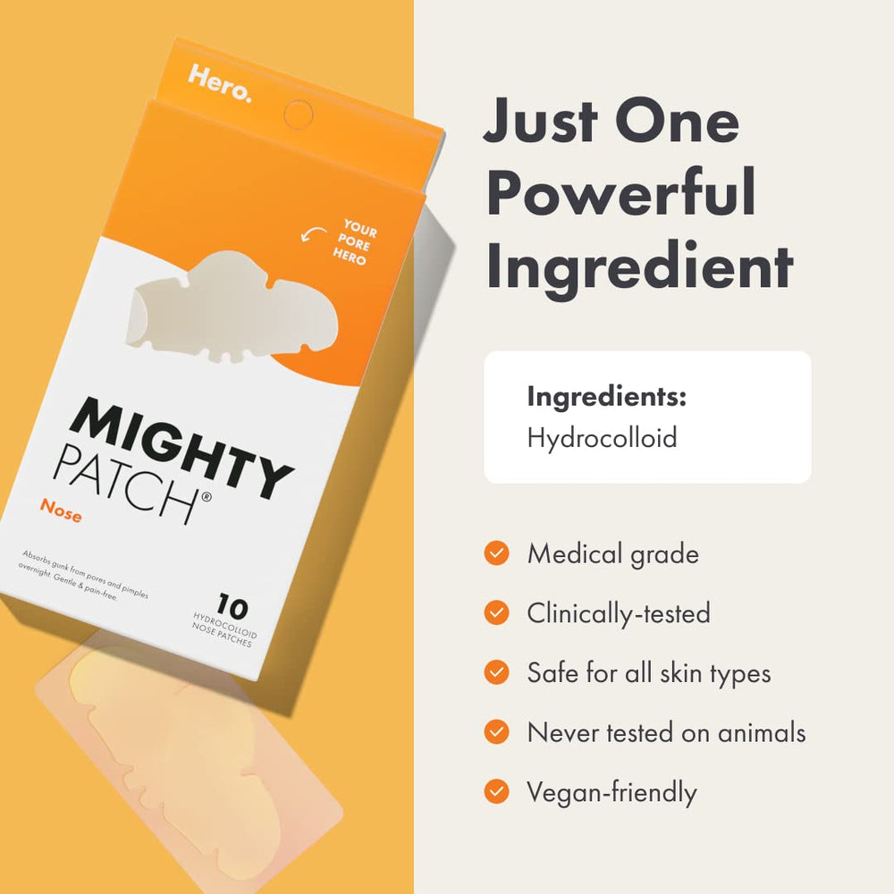 Mighty Patch Nose Patch during application offers gentle, comfortable wear without irritation.