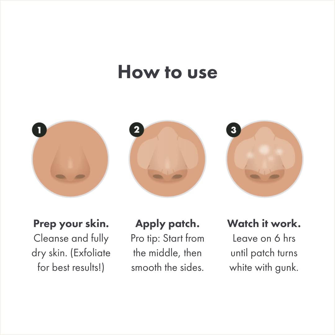 Mighty Patch Nose Patch hydrocolloid technology helps absorb impurities on the nose.