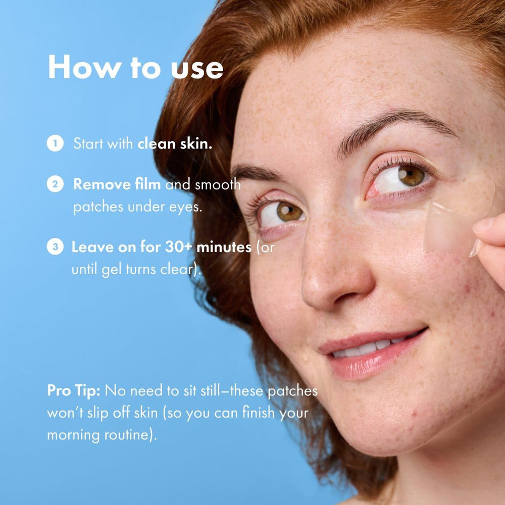 Mighty Patch for Tired Eyes visual refresh after application in a bright morning setting.