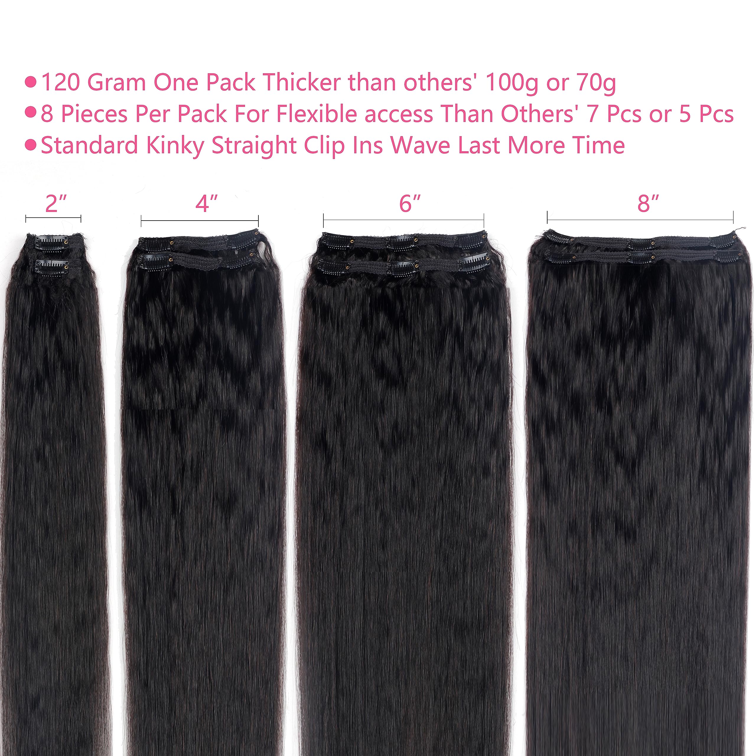 Mihugass clip-in extensions close-up detail highlights multiple clips for secure fit.