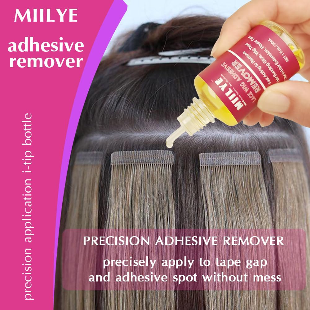 MIILYE wig glue remover bottle pour, easy application for quick bond loosening