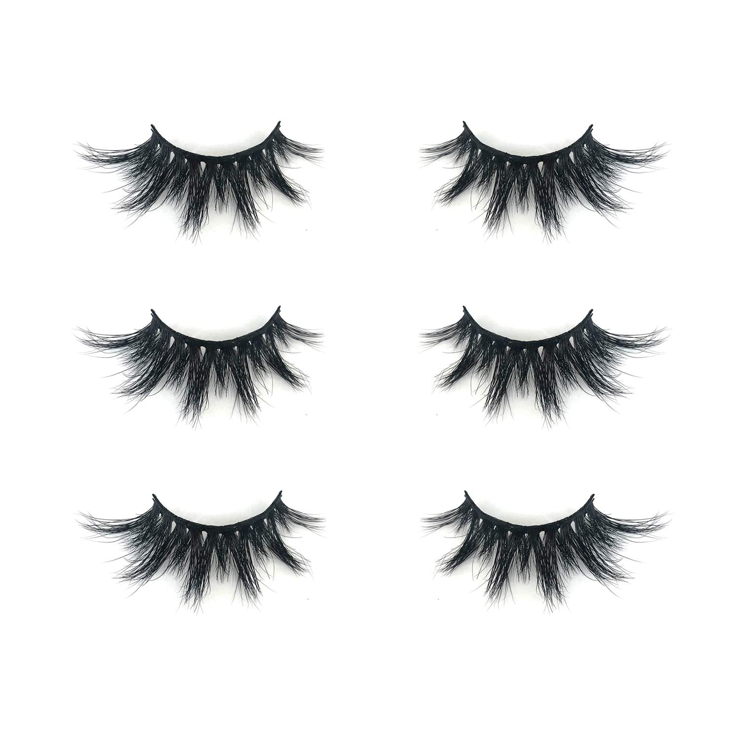 Mikiwi 3D mink lashes D384-3 closeup showing fluffy volume and natural lash line