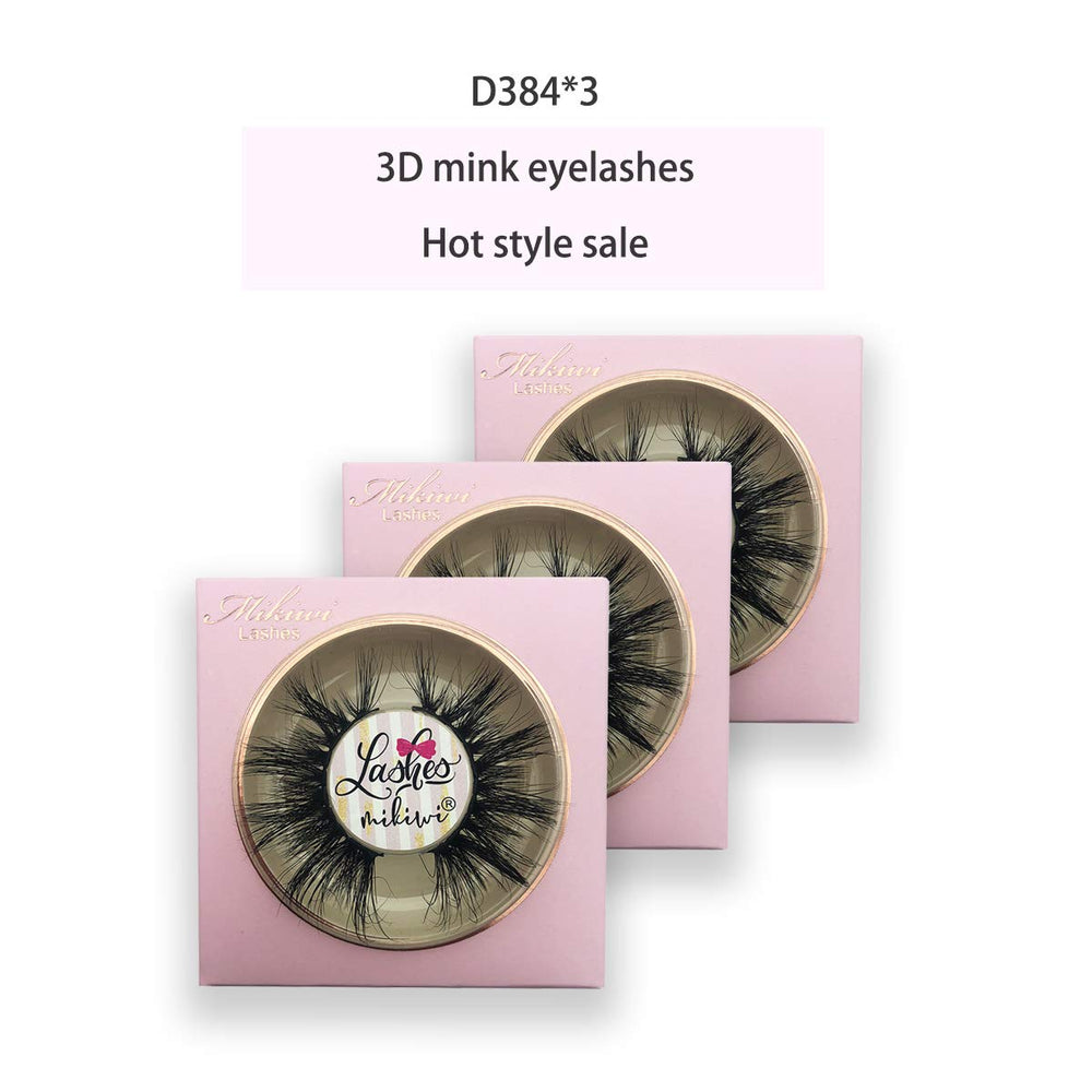 Mikiwi handmade mink lashes D384-3 detail shot emphasizes precision crafting