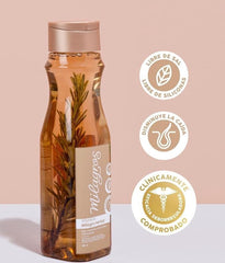 Milagros Herbal Shampoo bottle 450ml with closed cap for easy daily cleansing.