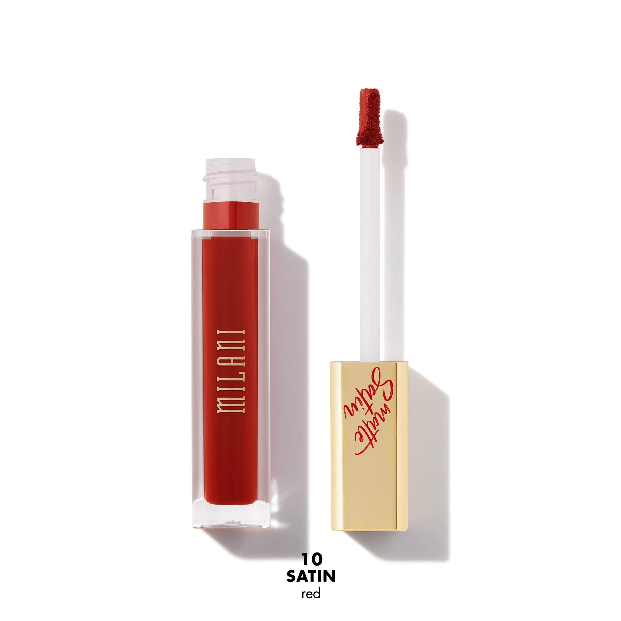 Milani Amore Satin Matte Lip Crème 12 shade palette display