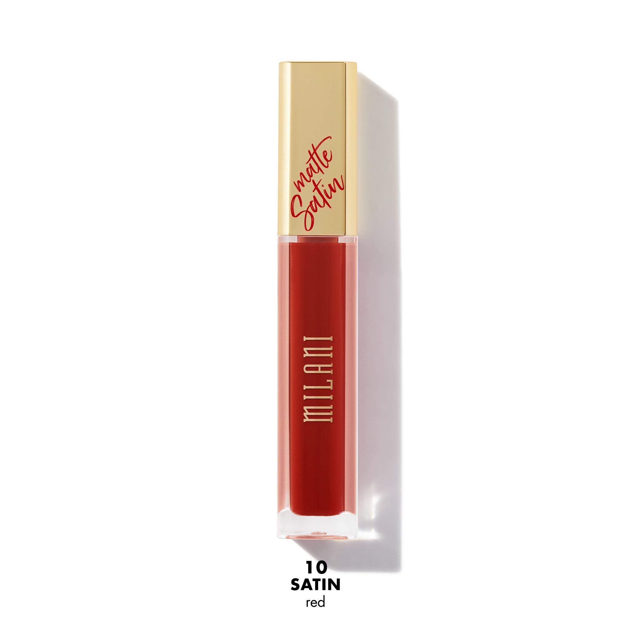 Milani Amore Satin Matte Lip Crème lip swatch shows even coverage and comfortable wear
