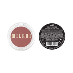 Milani Blush Makeup Cheek Kiss application swatch for buildable rosy payoff