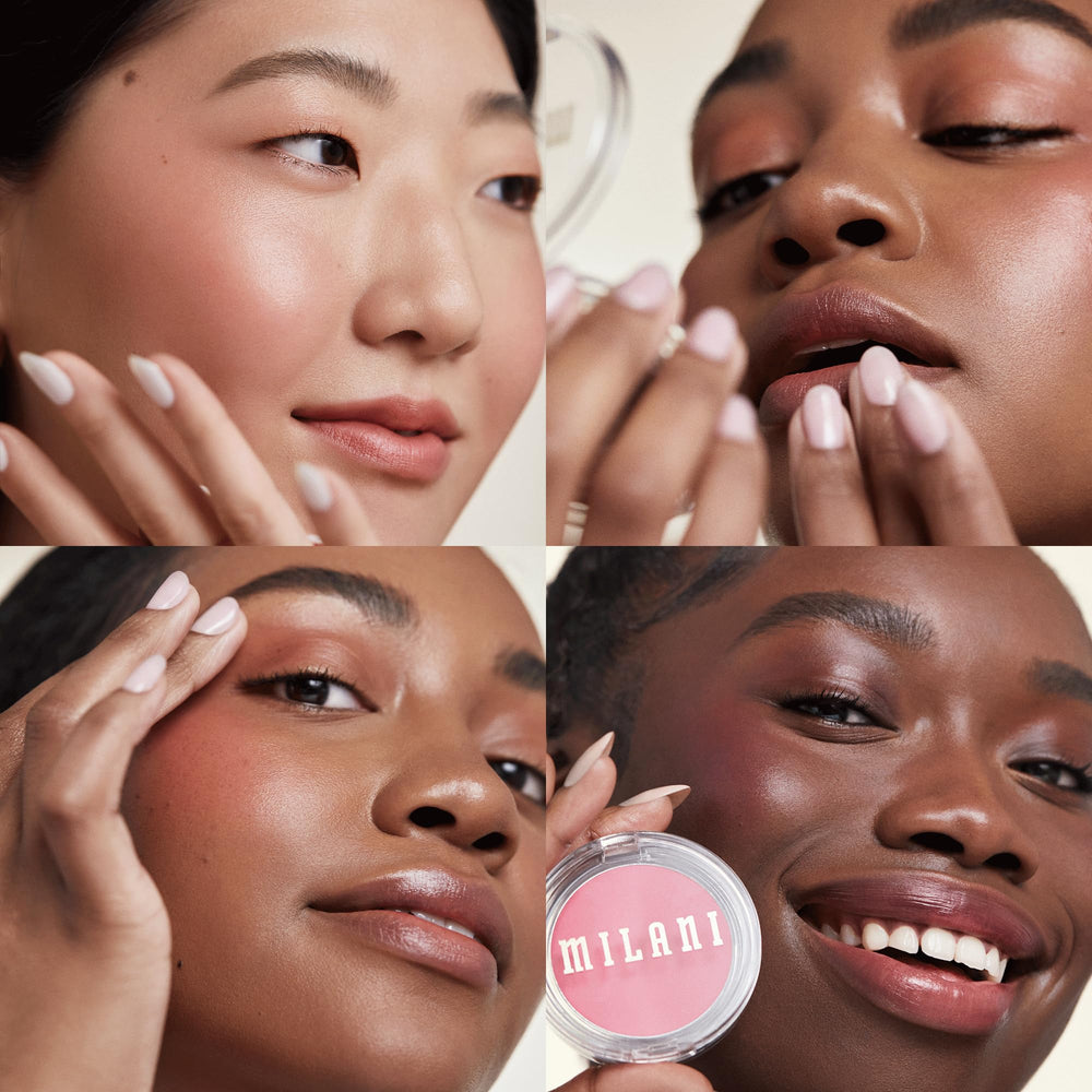 Milani Blush Merlot hydrating formula highlights moisture and glow.