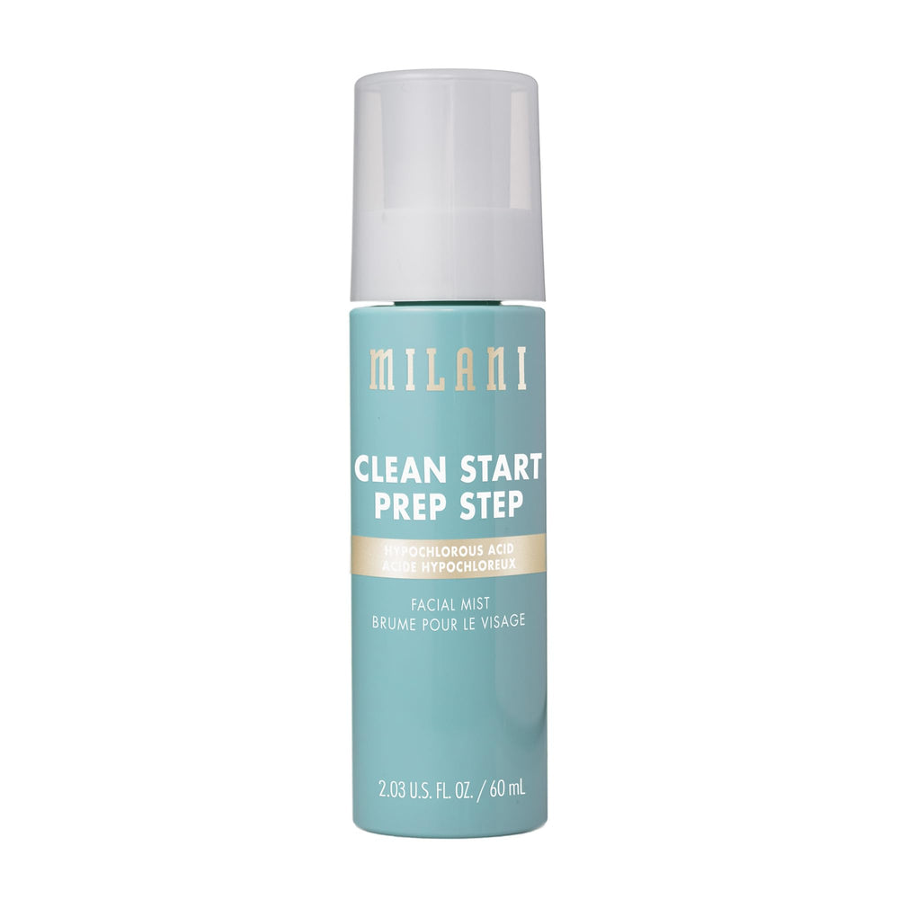 Milani Clean Start facial mist bottle for daily skin prep and hydration.