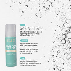 Milani Clean Start mist being spritzed for on-the-go hydration.