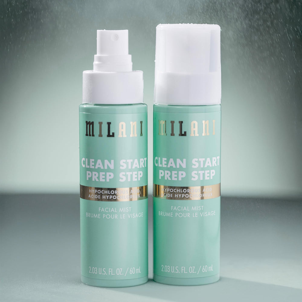 Milani Clean Start post-workout refresh spray for calm skin.