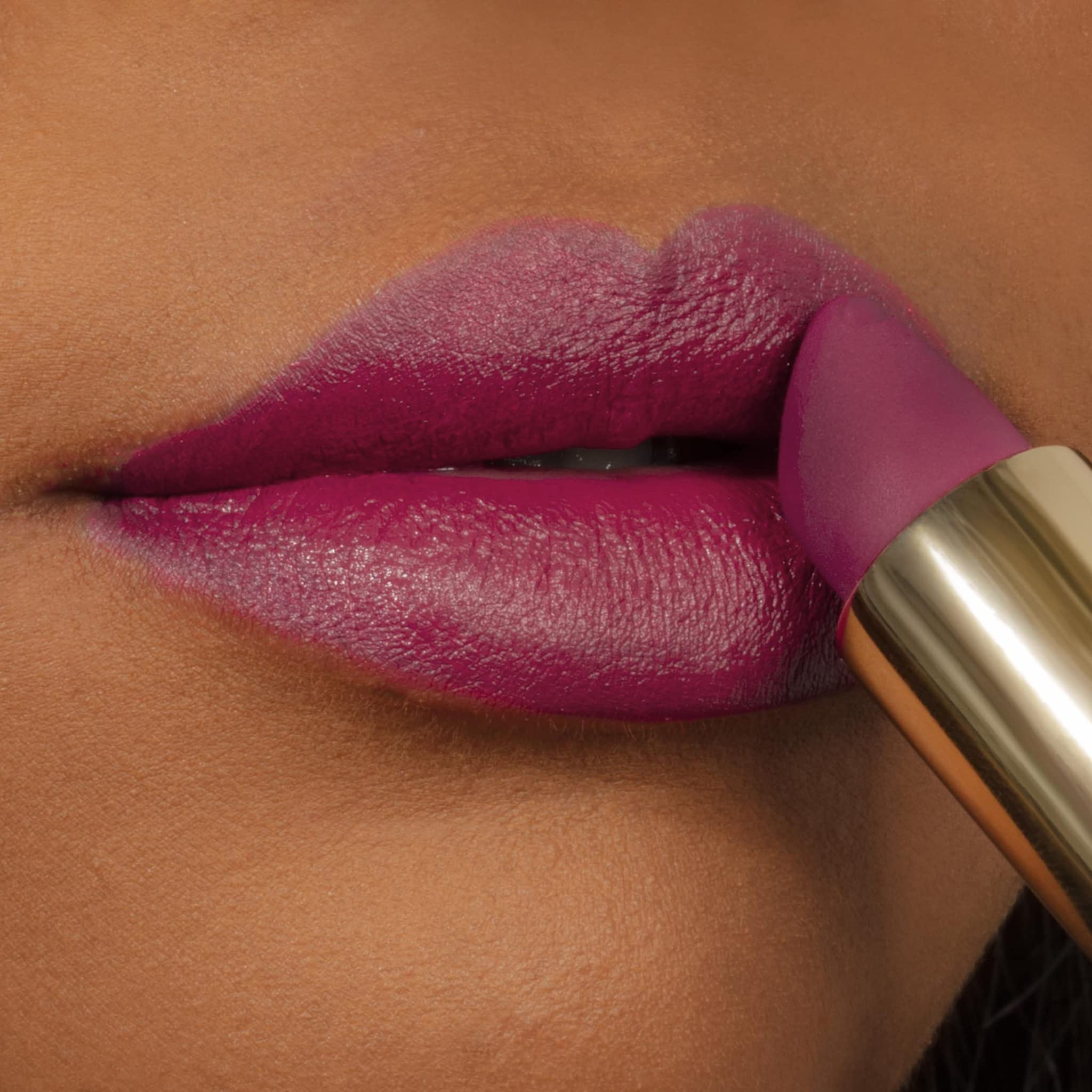 Milani Blossom velvet finish swatch on skin demonstrates long lasting color