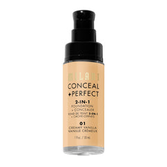 Milani Conceal + Perfect apply-brush use for seamless blending.
