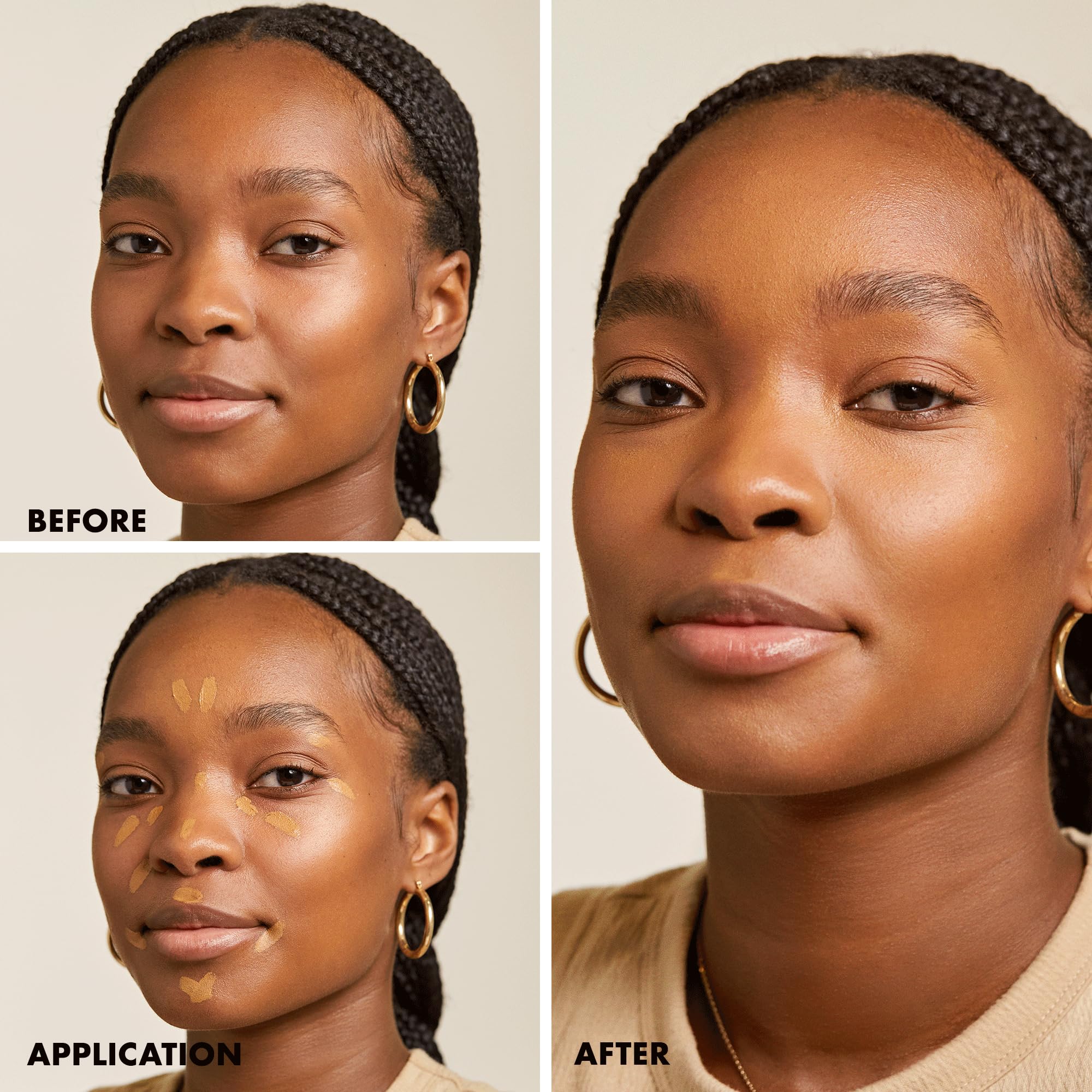 Milani Conceal + Perfect Longwear test shows long-wear, water-resistant coverage through sweat.
