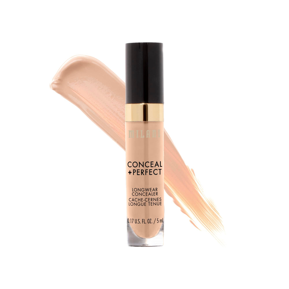 Milani Conceal + Perfect longwear tube and applicator shows full-coverage formula for long wear