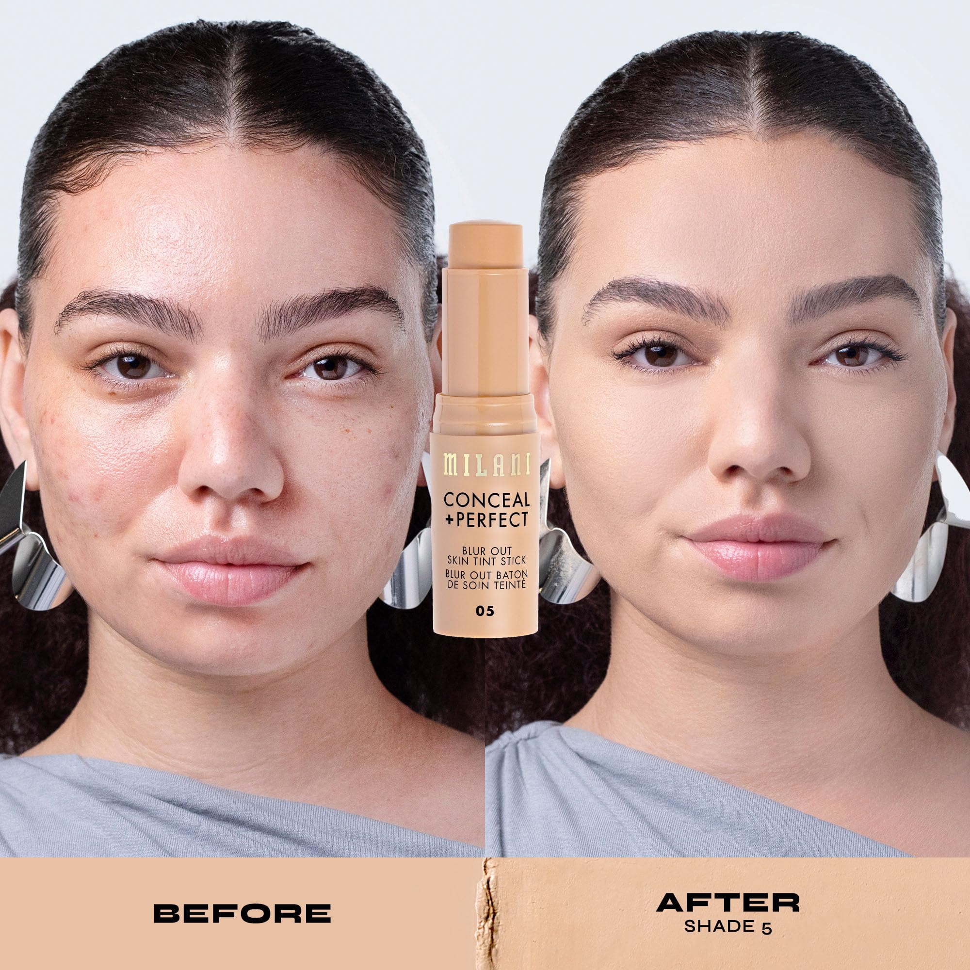 Milani Conceal + Perfect Skin Tint Stick packaging designed for on-the-go application.