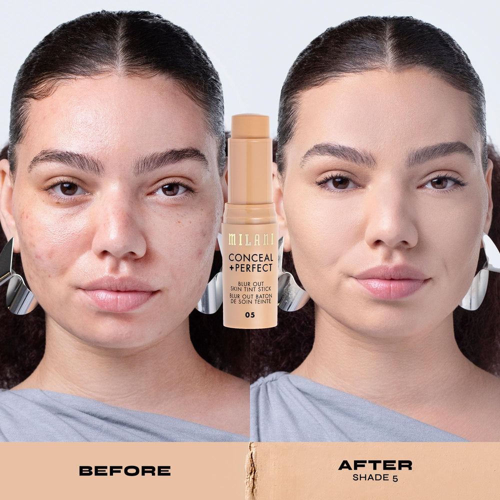 Milani Conceal + Perfect Skin Tint Stick packaging designed for on-the-go application.