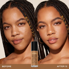 Milani Conceal + Perfect under-eye application demonstrates instant concealment of circles