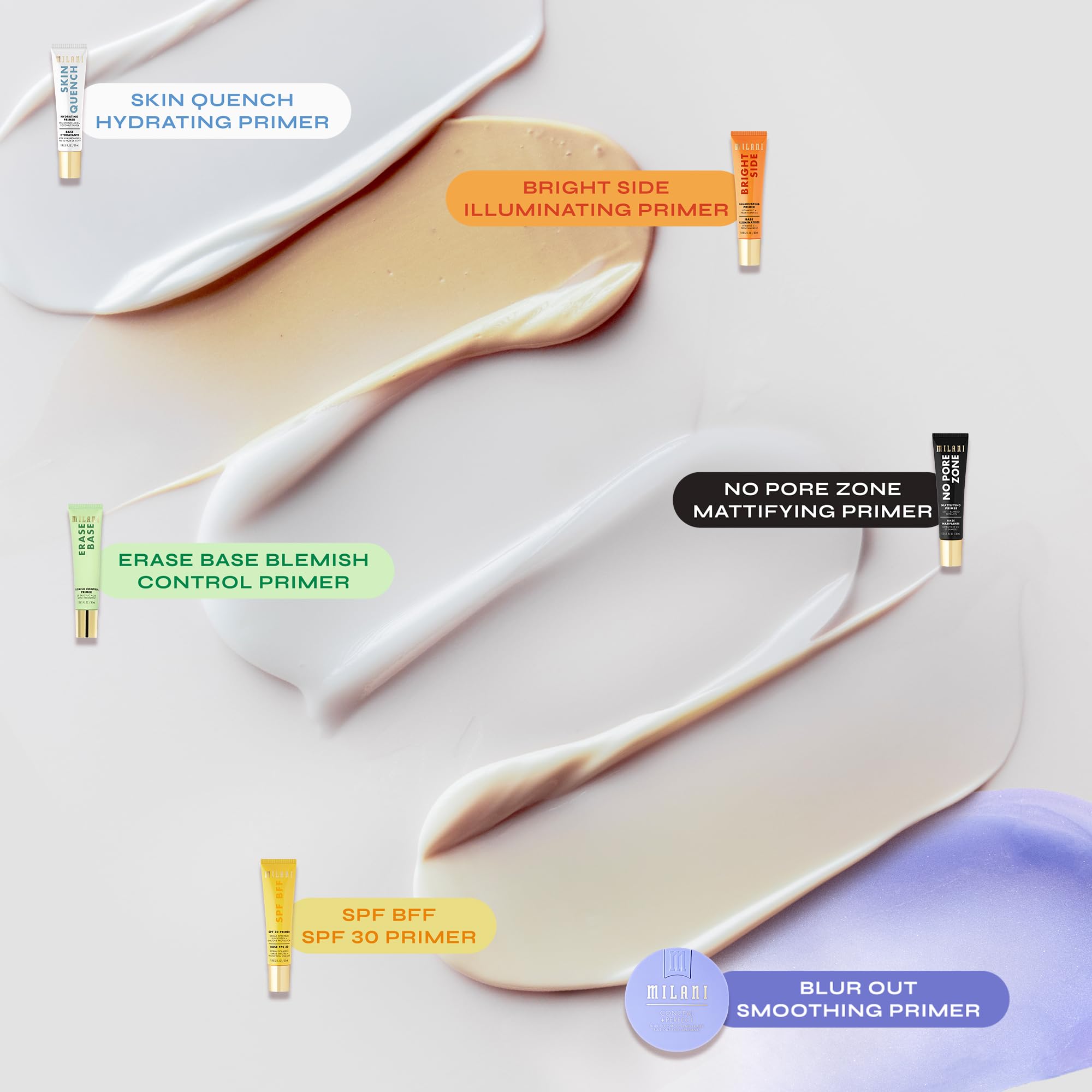 Milani hyaluronic acid glycerin droplets illustrate deep hydration and plump-looking skin