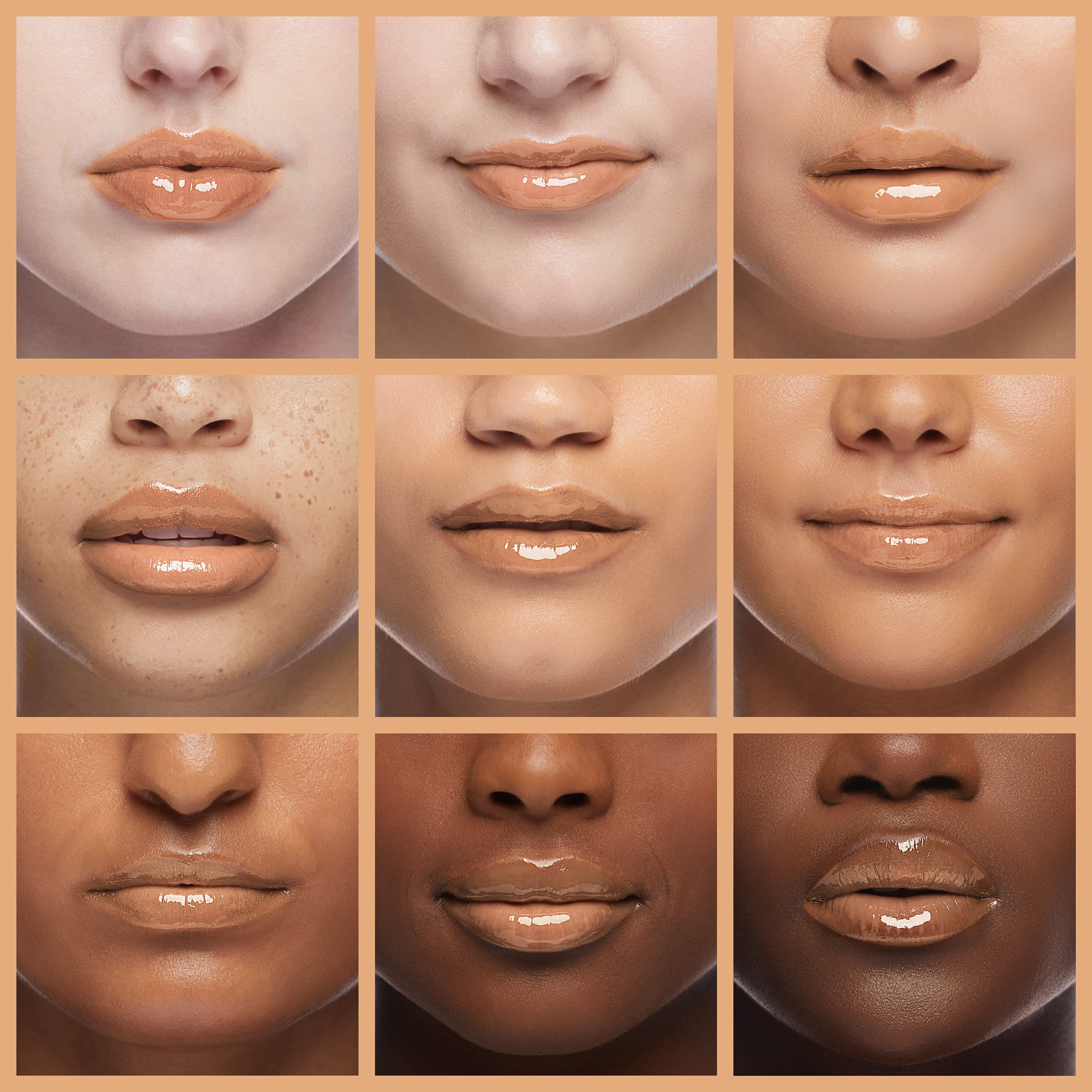 Milani Lip Gloss Keep It Full cap close-up showing gold Dust shade cap detail.