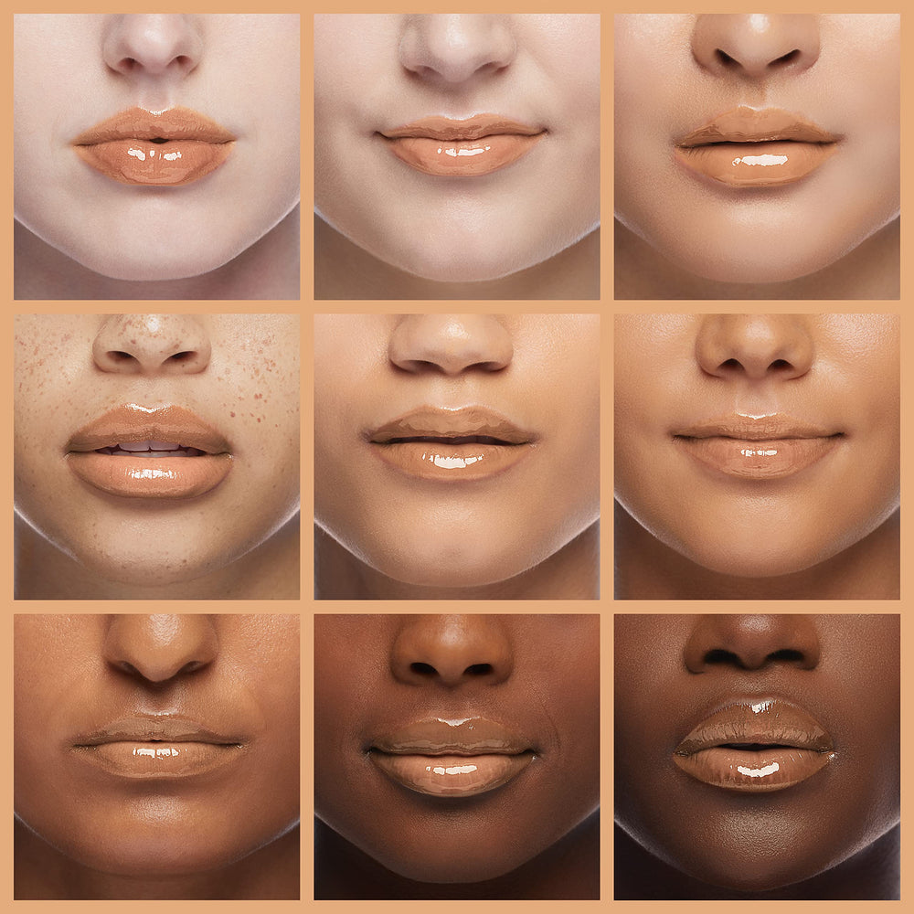 Milani Lip Gloss Keep It Full cap close-up showing gold Dust shade cap detail.