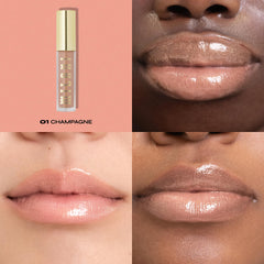 Milani Keep It Full Champagne applicator close-up highlights smooth glide.