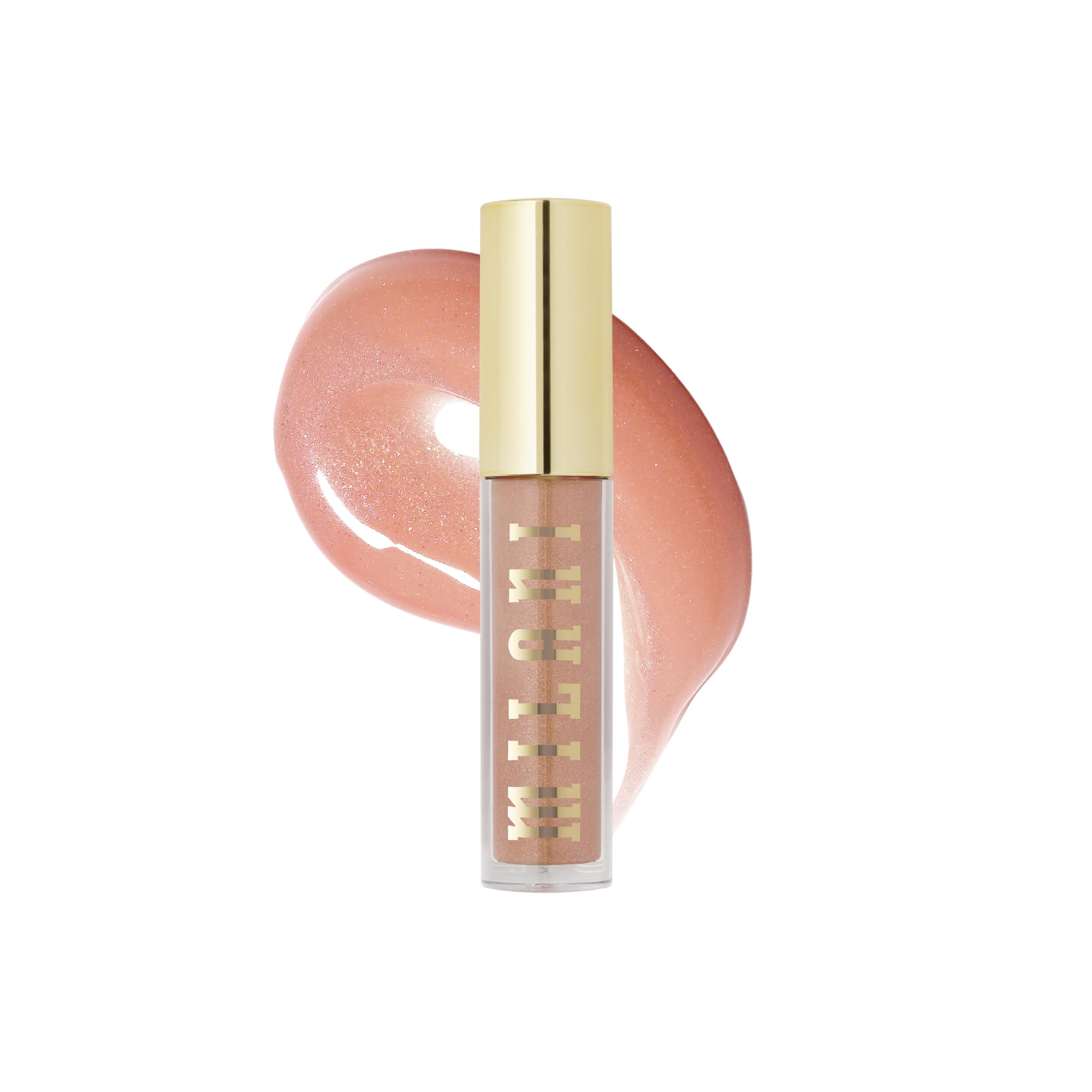 Milani Keep It Full Champagne bottle shows radiant shine and plumping potential.