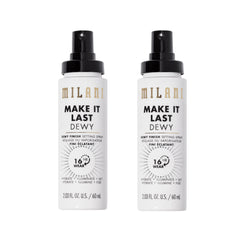 Milani Make It Dewy bottle closeup highlights hydrating glow and primer action