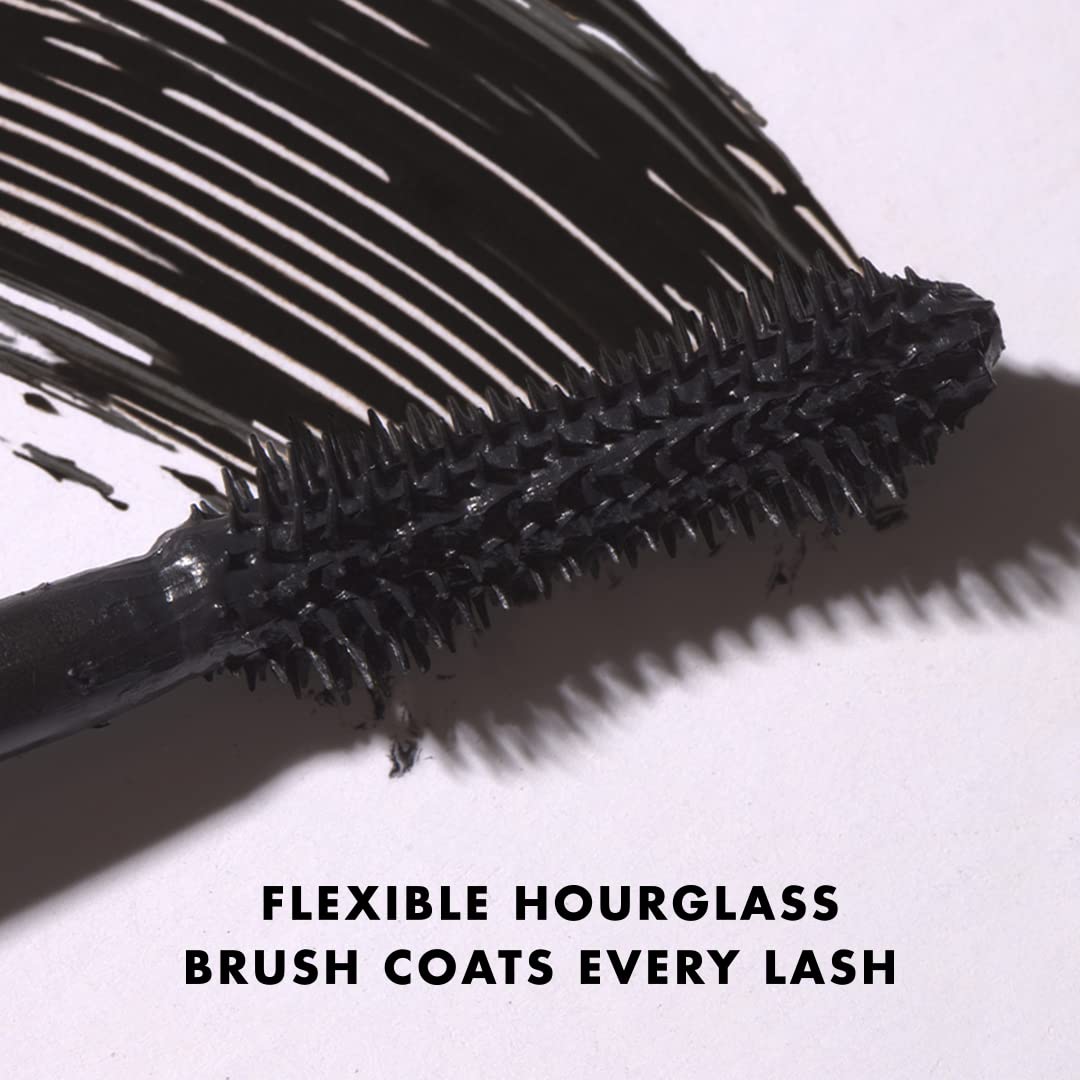 Milani Mascara dramatic black finish enhances evening eye drama.