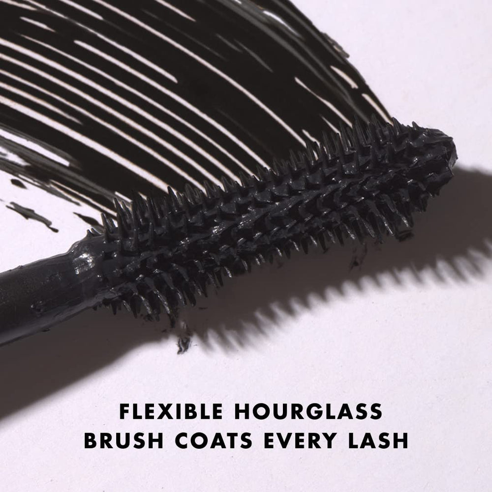 Milani Mascara dramatic black finish enhances evening eye drama.