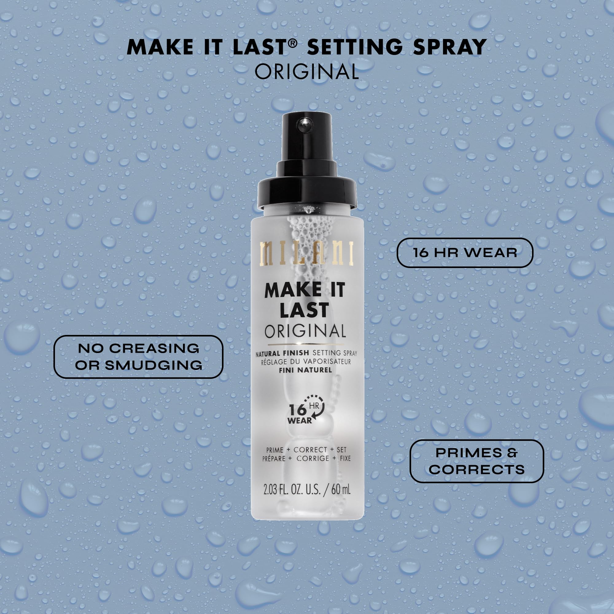 Milani Niacinamide hydration close-up highlights skin glow and moisture.